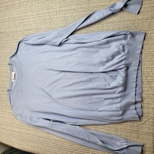 Brunello Cucinelli Sweater Mens 2XL Blue Cotton Crewneck Made In Italy